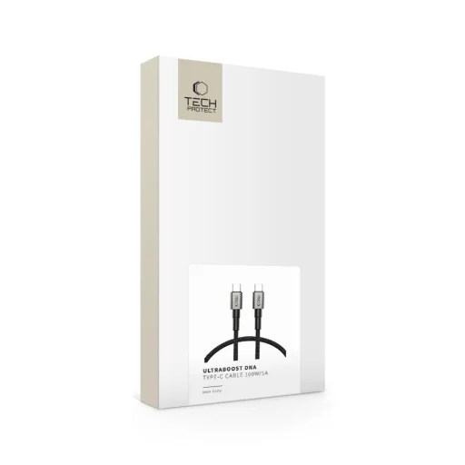 Tech-Protect Ultraboost Dna Típus-C Kábel Pd100w/5a 25cm Vas Szürke - 7