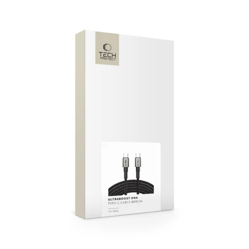 Tech-protect Ultraboost Dna Type-c Kábel Pd60w/3a 300cm Iron Szürke - 8
