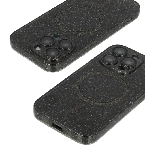 Iphone 17 Air Fekete Tiszta Glitter Magsafe Tok - 4
