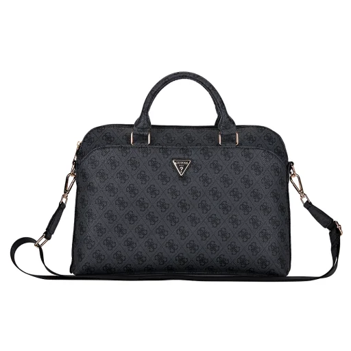 Guess PU 4G Triangle Logo laptop táska 13-15" Fekete - 1