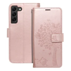 MEZZO fa mintájú rose gold fliptok Samsung Galaxy S22 tok