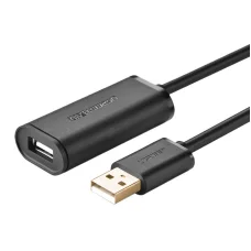 UGREEN US121 USB 2.0 hosszabbító kábel, aktív, 10m (fekete)
