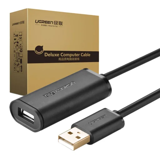 UGREEN US121 USB 2.0 hosszabbító kábel, aktív, 10m (fekete) - 6