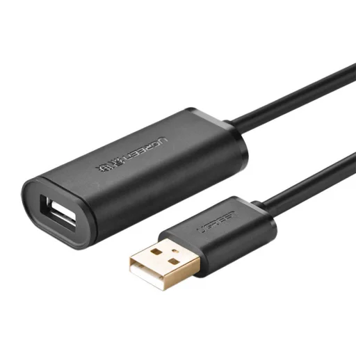 UGREEN US121 USB 2.0 hosszabbító kábel, aktív, 10m (fekete) - 1