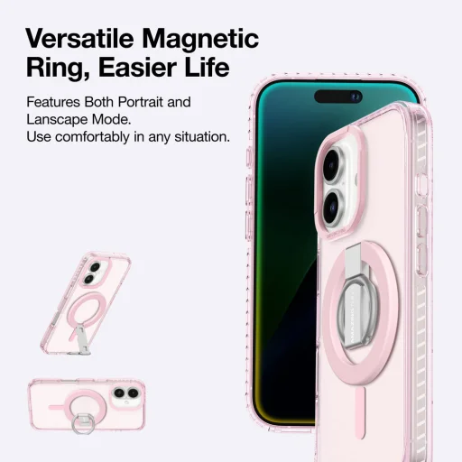 Amazing Thing Titan Pro Mag Ring Grip tok 10FT IP166.7TRPK iPhone 16 Plus pink - 12