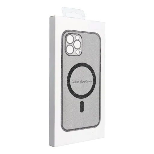 CLEAR MAG COVER tok kameravédelemmel kompatibilis MagSafe technológiával iPhone 16 Pro Max fekete csillámos - 3