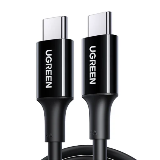 UGREEN US300 USB-C-USB-C kábel, 100W, 5A, 1m (fekete) - 1