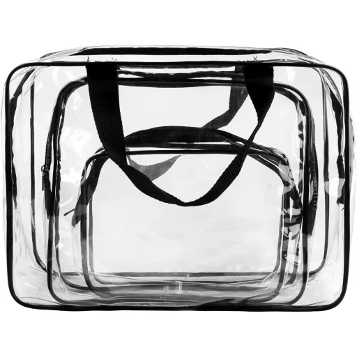 Utazó kozmetikai táska szett 3 db RC-K-1083 átlátszó - 3