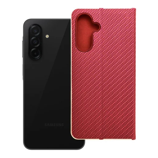 LUNA flipové puzdro Carbon Samsung Galaxy A26 5G červené puzdro - 15