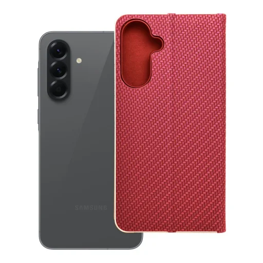 LUNA Book Carbon puzdro na Samsung Galaxy A56 5G červené - 15