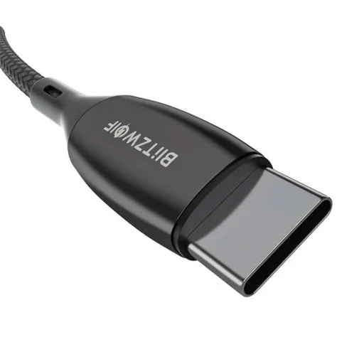 BlitzWolf BW-TC23 USB-C - USB-C töltőkábel kijelzővel, 100W, 0.9m (fekete) - 3