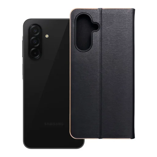 LUNA flipové puzdro zlaté Samsung Galaxy A26 5G čierne puzdro - 9