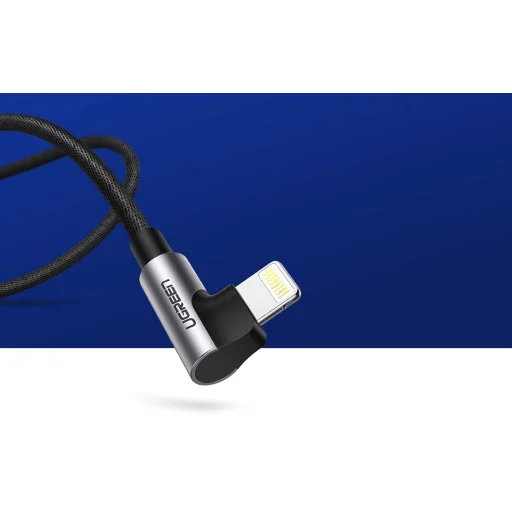 UGREEN US299 USB Lightning hajlított kábel, MFi, 1m (fekete) kábel - 6