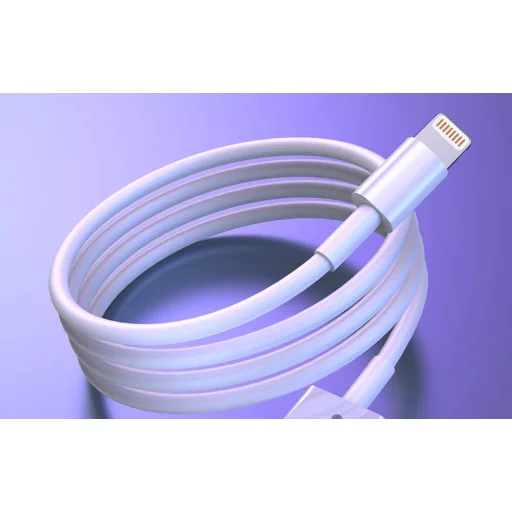 USB és Lightning kábel VFAN X03, 3A, 1m (fehér) - 4