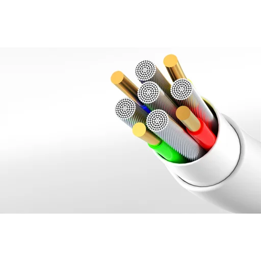 USB és Lightning kábel VFAN X03, 3A, 1m (fehér) - 5