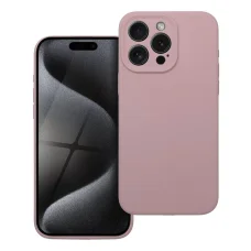 Szilikon tok 2mm iPhone 15 Pro Max számára homok rózsaszín