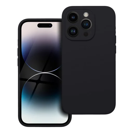 SILICONE 2mm puzdro na iPhone 14 Pro čierne - 1