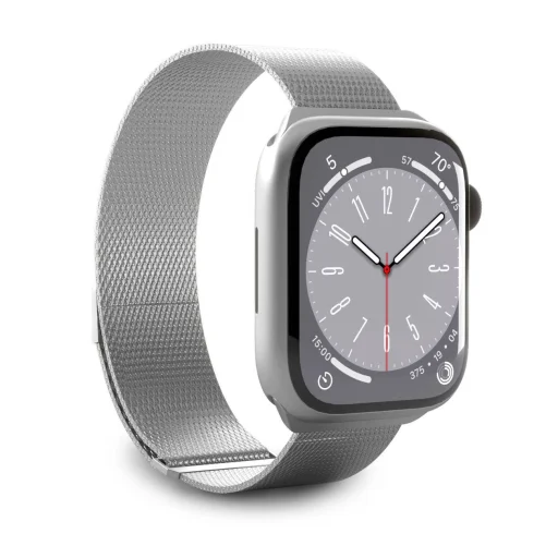 Puro 'MILANESE' óraszíj Apple Watch 42-44-45-49mm, ezüst - 1