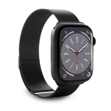 Puro 'MILANESE' óraszíj Apple Watch 42-44-45-49mm-hez, fekete