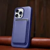 iCarer bőrtok eredeti bőrből iPhone 14 Pro Max világoslila (WMI14220708-LP) (MagSafe kompatibilis) tok thumbnail