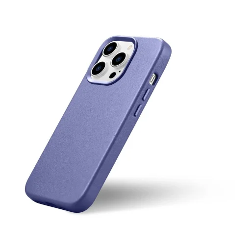 iCarer bőrtok eredeti bőrből iPhone 14 Pro Max világoslila (WMI14220708-LP) (MagSafe kompatibilis) tok - 8