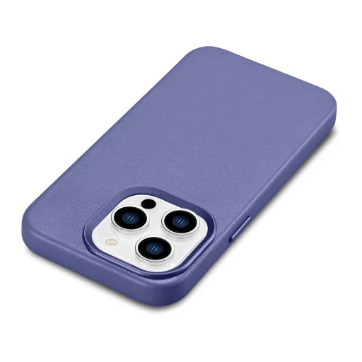 iCarer bőrtok eredeti bőrből iPhone 14 Pro Max világoslila (WMI14220708-LP) (MagSafe kompatibilis) tok - 11