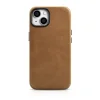 iCarer Oil Wax Premium bőrtok mágneses bőrtok MagSafe iPhone 14 tok barna (WMI14220701-TN)