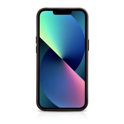 iCarer Oil Wax Prémium Bőr Tok iPhone 14 Plus Mágneses Bőr Tok MagSafe Barna (WMI14220703-BN) - 3