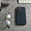 iCarer Oil Wax Prémium Bőrtok iPhone 14 Pro Max mágneses bőrtok MagSafe-fel sötétkék tok thumbnail