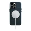 iCarer Oil Wax Prémium Bőrtok iPhone 14 Pro Max mágneses bőrtok MagSafe-fel sötétkék tok thumbnail