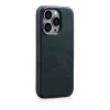iCarer Oil Wax Prémium Bőrtok iPhone 14 Pro Max mágneses bőrtok MagSafe-fel sötétkék tok thumbnail