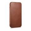 iCarer CE Oil Wax Prémium Bőr Fliptok iPhone 14 Plus mágneses tok MagSafe barna (AKI14220707-BN) tok thumbnail