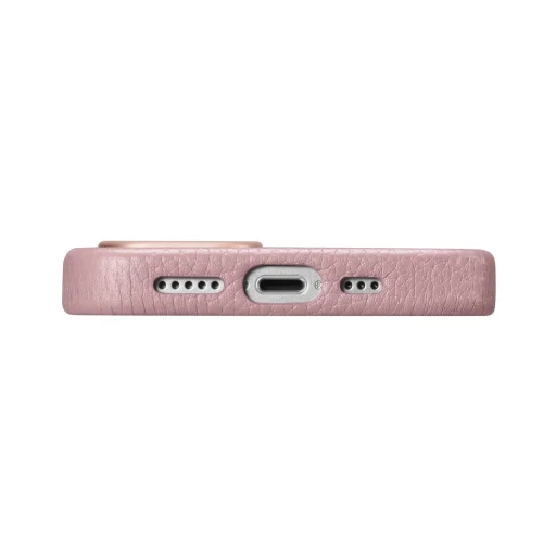 iCarer Litchi Premium Bőr Tok iPhone 14 Plus Mágneses Bőrtok MagSafe-el Rózsaszín (WMI14220711-PK) tok - 5