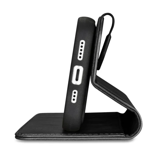 iCarer Oil Wax Pénztárcás Tok 2 az 1-ben iPhone 14 Plus Anti-RFID Bőr Fliptok Fekete tok - 7