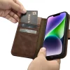 iCarer Oil Wax Wallet 2 az 1-ben Bőr Fliptok iPhone 14 Anti-RFID Barna (WMI14220721-BN) tok thumbnail
