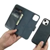 iCarer Oil Wax Wallet 2 az 1-ben iPhone 14 Plus bőr fliptok kék (WMI14220723-BU) tok thumbnail