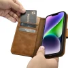 iCarer Oil Wax Wallet Fliptok 2in1 iPhone 14 bőrtok Anti-RFID barna (WMI14220721-TN) tok thumbnail