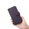 iCarer Wallet 2in1 tok iPhone 14 bőr fliptok Anti-RFID Sötét lila (WMI14220725-DP) thumbnail
