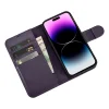 iCarer Wallet Case 2in1 Cover iPhone 14 Pro Anti-RFID bőr fliptok Sötét Lila tok - 4