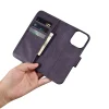 iCarer Wallet Case 2in1 Cover iPhone 14 Pro Anti-RFID bőr fliptok Sötét Lila tok - 7