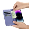 iCarer Wallet Case 2in1 Bőr Fliptok iPhone 14 Pro Max, bőr, Anti-RFID, Világos lila tok thumbnail