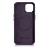 iCarer Bőr Tok iPhone 14 Dark Purple (WMI14220705-DP) (MagSafe Kompatibilis) tok thumbnail