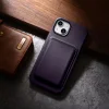 iCarer Bőr Tok iPhone 14 Dark Purple (WMI14220705-DP) (MagSafe Kompatibilis) tok thumbnail