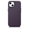 iCarer Bőr Tok iPhone 14 Dark Purple (WMI14220705-DP) (MagSafe Kompatibilis) tok thumbnail