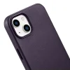 iCarer Bőr Tok iPhone 14 Dark Purple (WMI14220705-DP) (MagSafe Kompatibilis) tok thumbnail