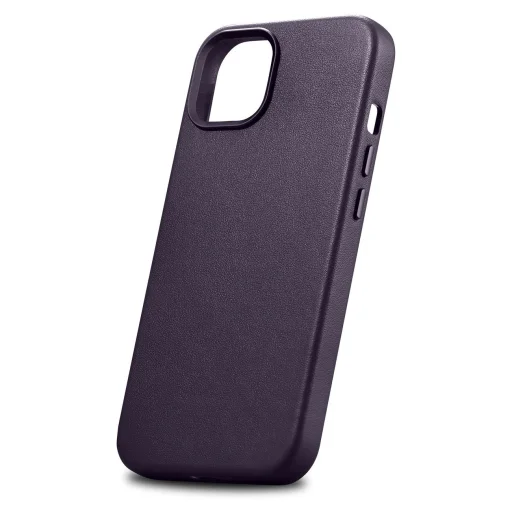 iCarer Bőr Tok iPhone 14 Dark Purple (WMI14220705-DP) (MagSafe Kompatibilis) tok - 7