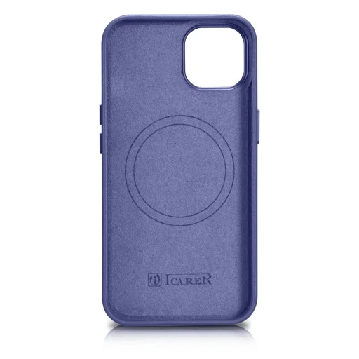 iCarer Case bőrtok iPhone 14-hez világoslila (WMI14220705-LP) (MagSafe kompatibilis) tok - 3