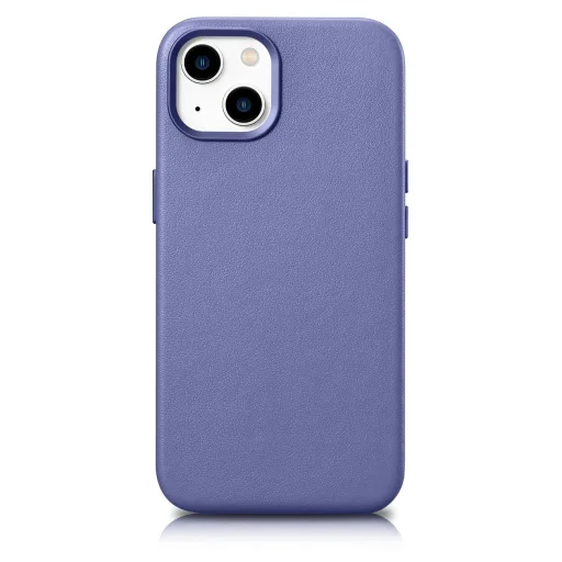 iCarer Case bőrtok iPhone 14-hez világoslila (WMI14220705-LP) (MagSafe kompatibilis) tok - 1