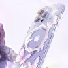 Kingxbar Butterfly Series mágneses tok iPhone 14 Pro számára MagSafe tok pillangókkal kék thumbnail