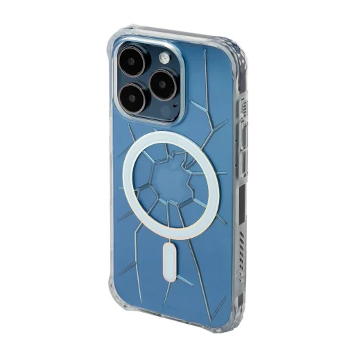 MagSafe Kingxbar PQY Crack Series Szilikon Tok iPhone 15 Pro Max - Átlátszó - 1